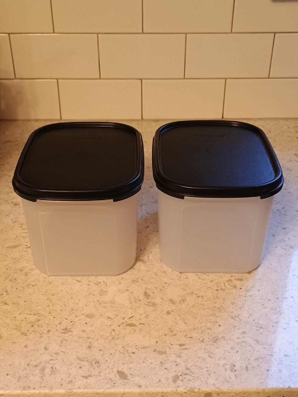 Tupperware Modular Mates Rectangle #2 Storage Containers With Lids- Set of 2 - Picture 2 of 6